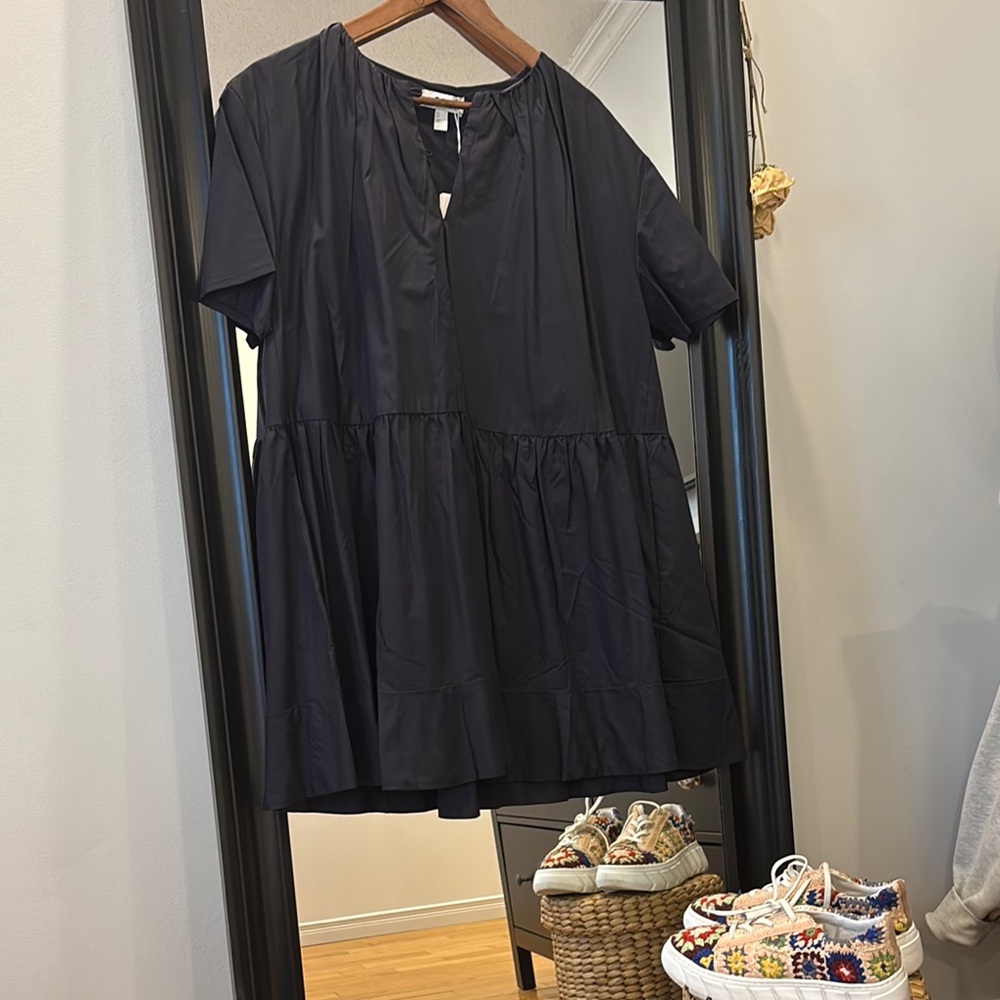 Blue Short Sleeve Dress